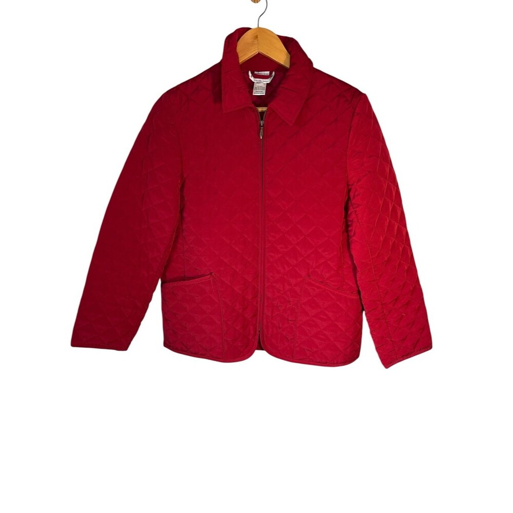 Pendleton Red Quilted Women's Chore Jacket Coat Size Small Cottage Core Utility